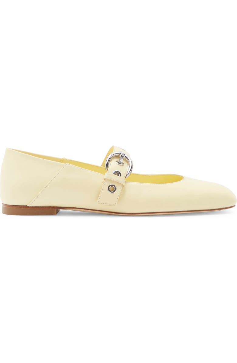 Stuart Weitzman Supermoto Flat, Alternate, color, Lemon Chiffon