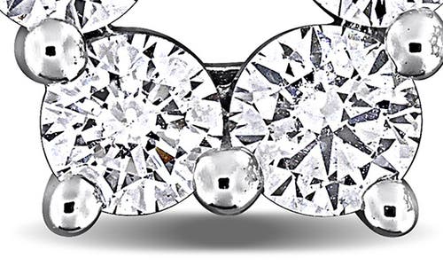 Created Forever Sterling Silver Lab Grown Diamond Star Stud Earrings In Silver