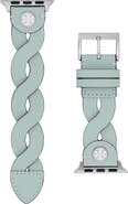 Tory Burch Braided Leather 20mm Apple Watch® Watchband
