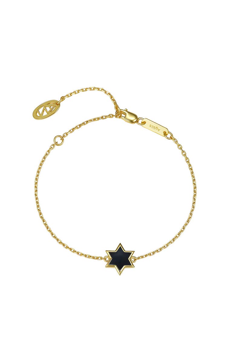 Anna Zuckerman Petit Star of David Bracelet, Main, color, Black