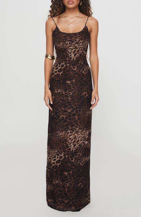 Knox Leopard Maxi Cocktail Slipdress