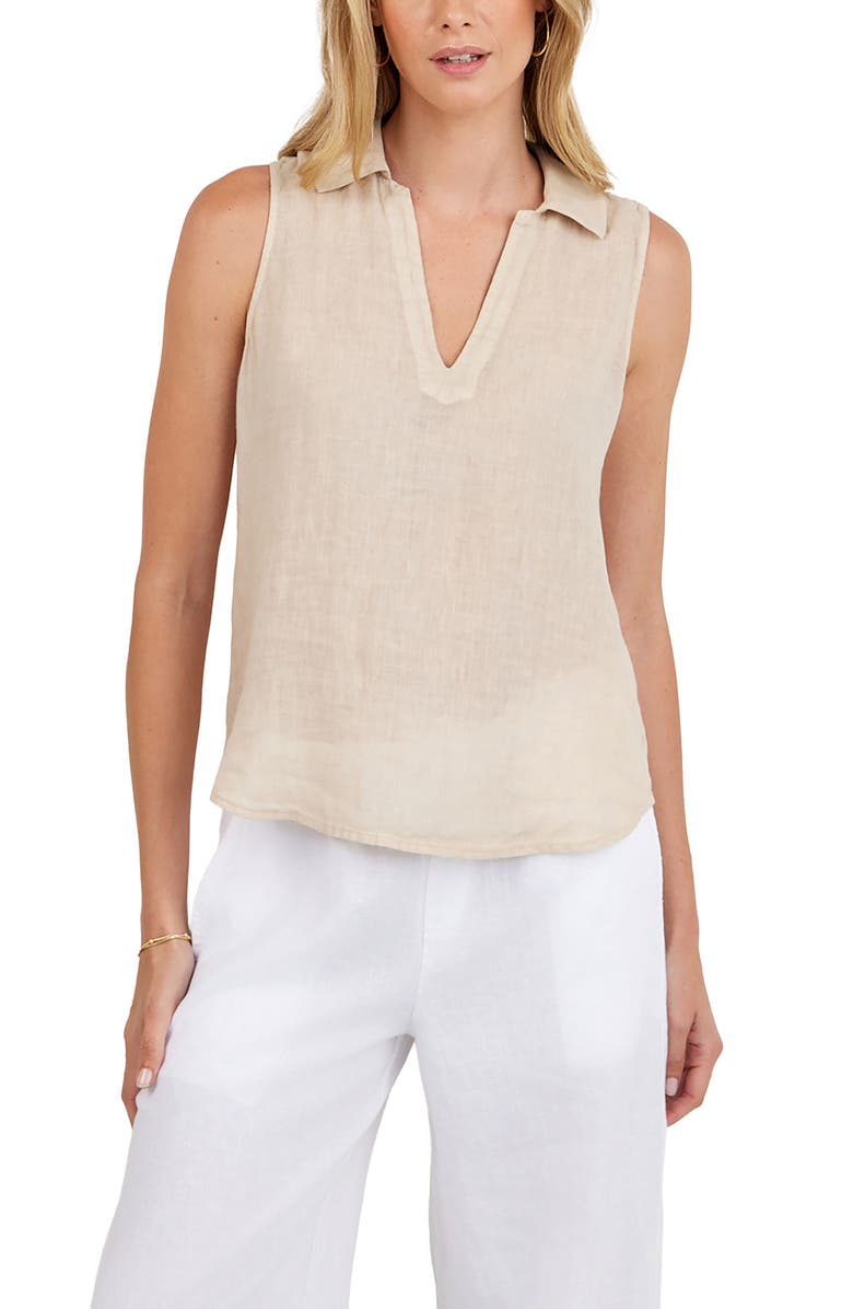 Bella Dahl Sleeveless Linen Top, Main, color, Linen Sand