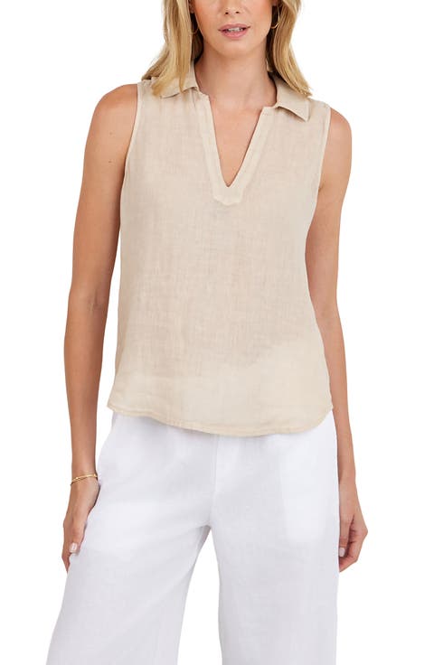 Sleeveless Linen Top