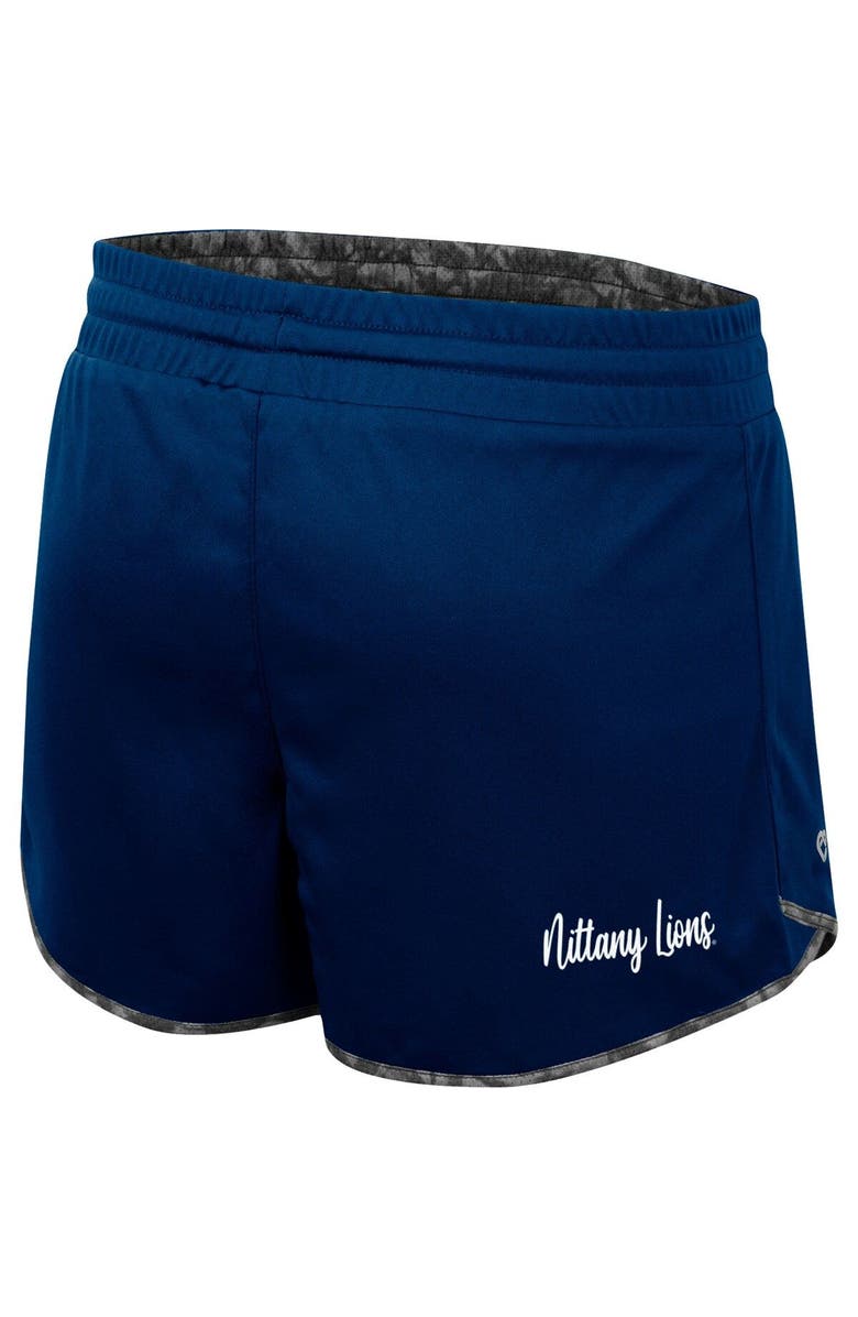 COLOSSEUM Women's Colosseum Navy/Charcoal Penn State Nittany Lions Fun Stuff Reversible Shorts, Alternate, color, 