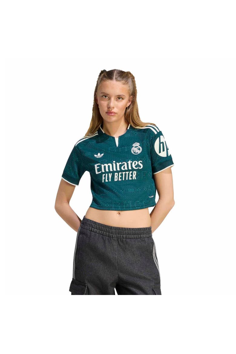 Women's adidas Green Real Madrid 2026/27 Away Cropped Replica Jersey, Main, color, Green