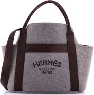 Pre-Owned Hermes Sac De Pansage Groom Handbag Felt