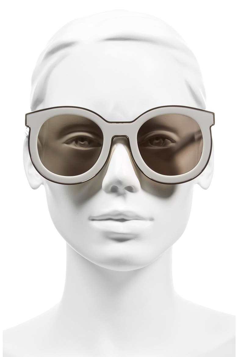 'Super Spaceship - Arrowed by Karen' 52mm Sunglasses, Alternate, color, CRYSTAL CLEAR/ GOLD