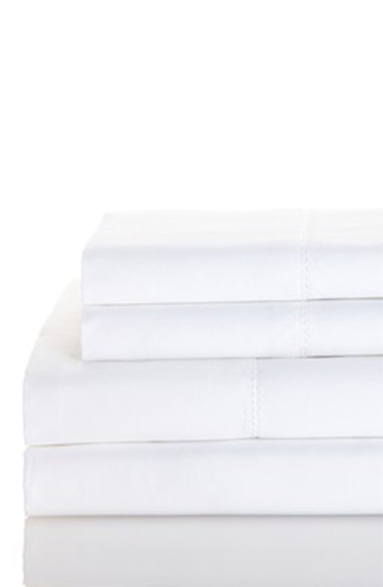 MELANGE HOME Hemstitch 600 Thread Count Cotton Sheet Set
