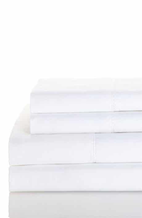 MELANGE HOME Hemstitch 600 Thread Count Cotton Sheet Set
