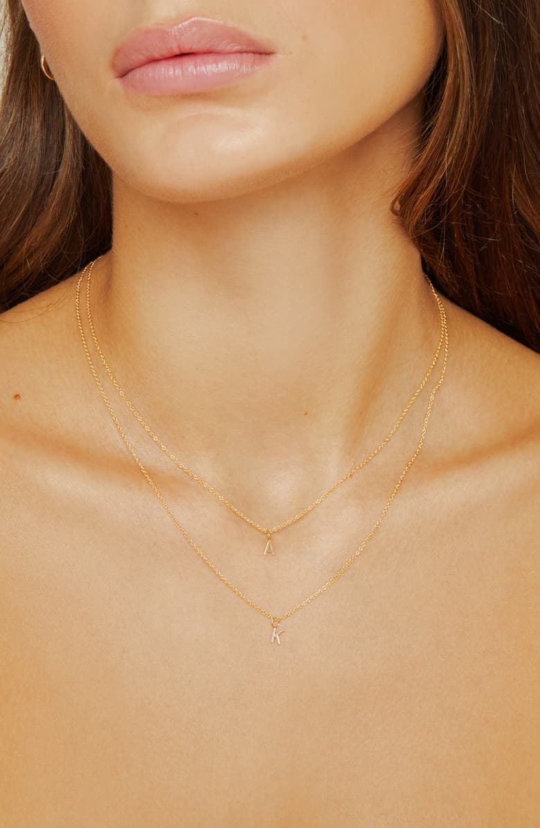 BYCHARI Initial Pendant Necklace, Alternate, color,