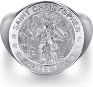 Gabriel & Co. Men's Saint Christopher Signet Ring