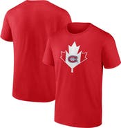Fanatics MTO Label Men's Red Montreal Canadiens Canada Day T-Shirt