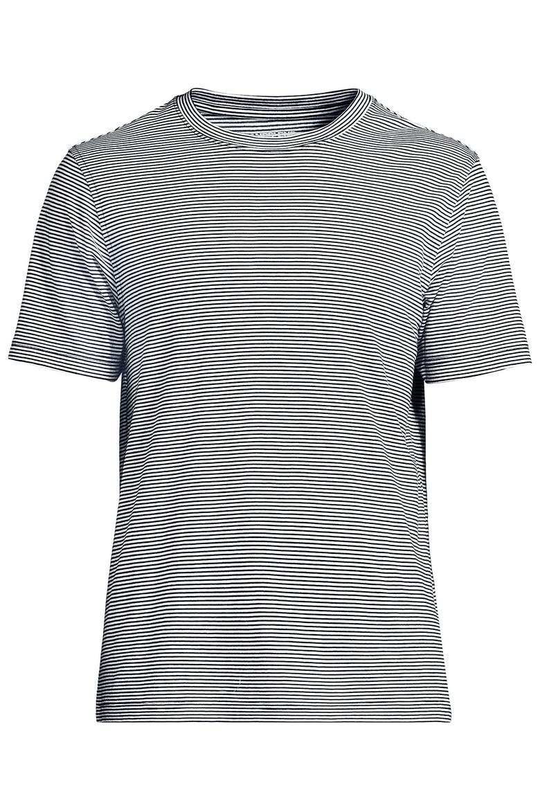 Short Sleeve Cotton Supima Tee, Alternate, color, Radiant Navy Micro Stripe