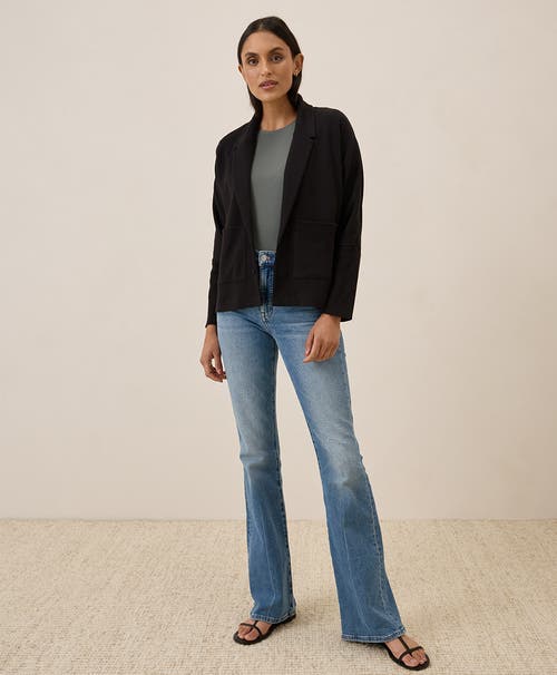 Pact Organic Cotton Airplane Relaxed Blazer In Black