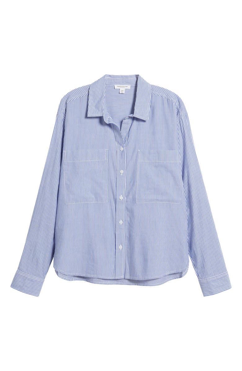 beachlunchlounge Everlynn Cotton Blend Button-Up Shirt, Alternate, color, Sea Floor