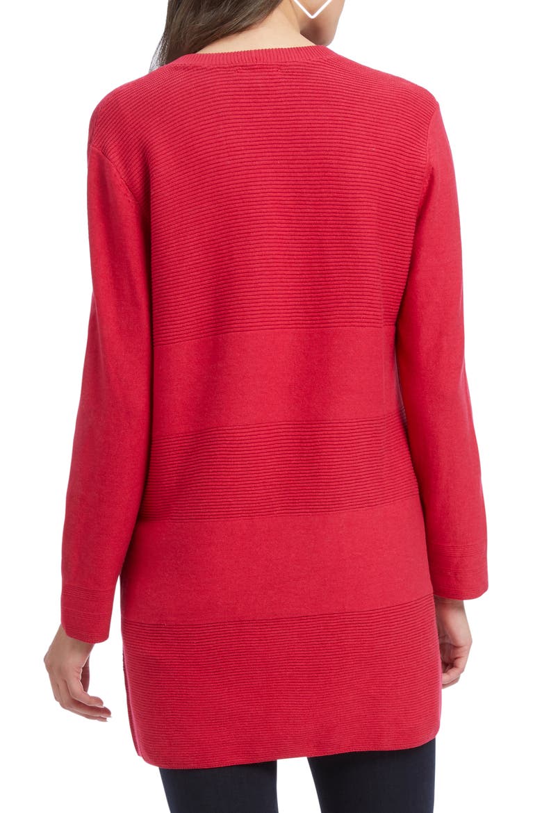 Tipped Cardigan, Alternate, color, DEEP BERRY HEATHER