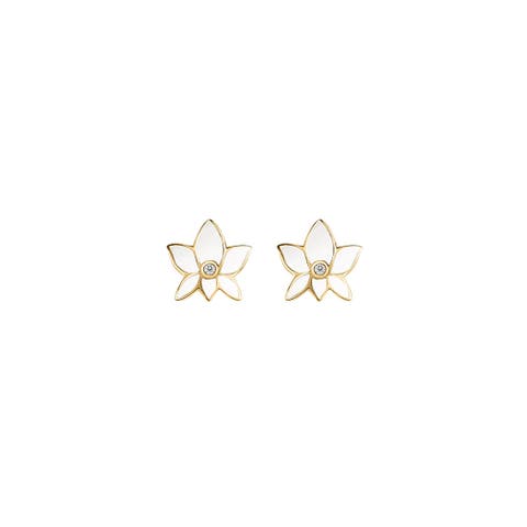 Lotus Flower Stud Earrings