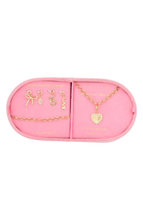 Leith Interchangeable Charm Necklace & Bracelet Set In Gold
