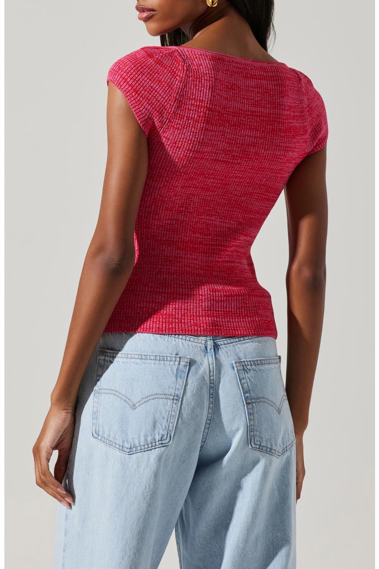 Eloah Ribbed Top, Alternate, color, PINK SPACE DYE