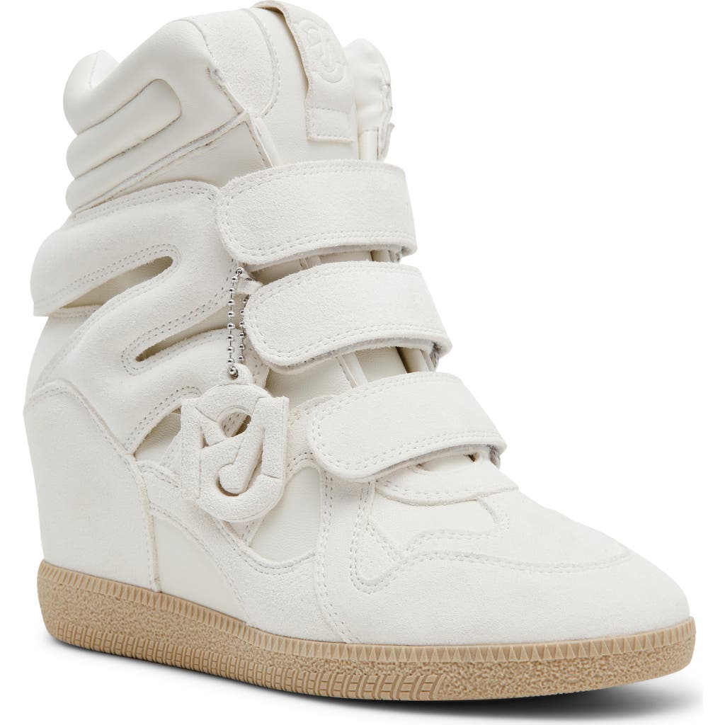 Steve Madden Mavis Wedge High Top Sneaker In White
