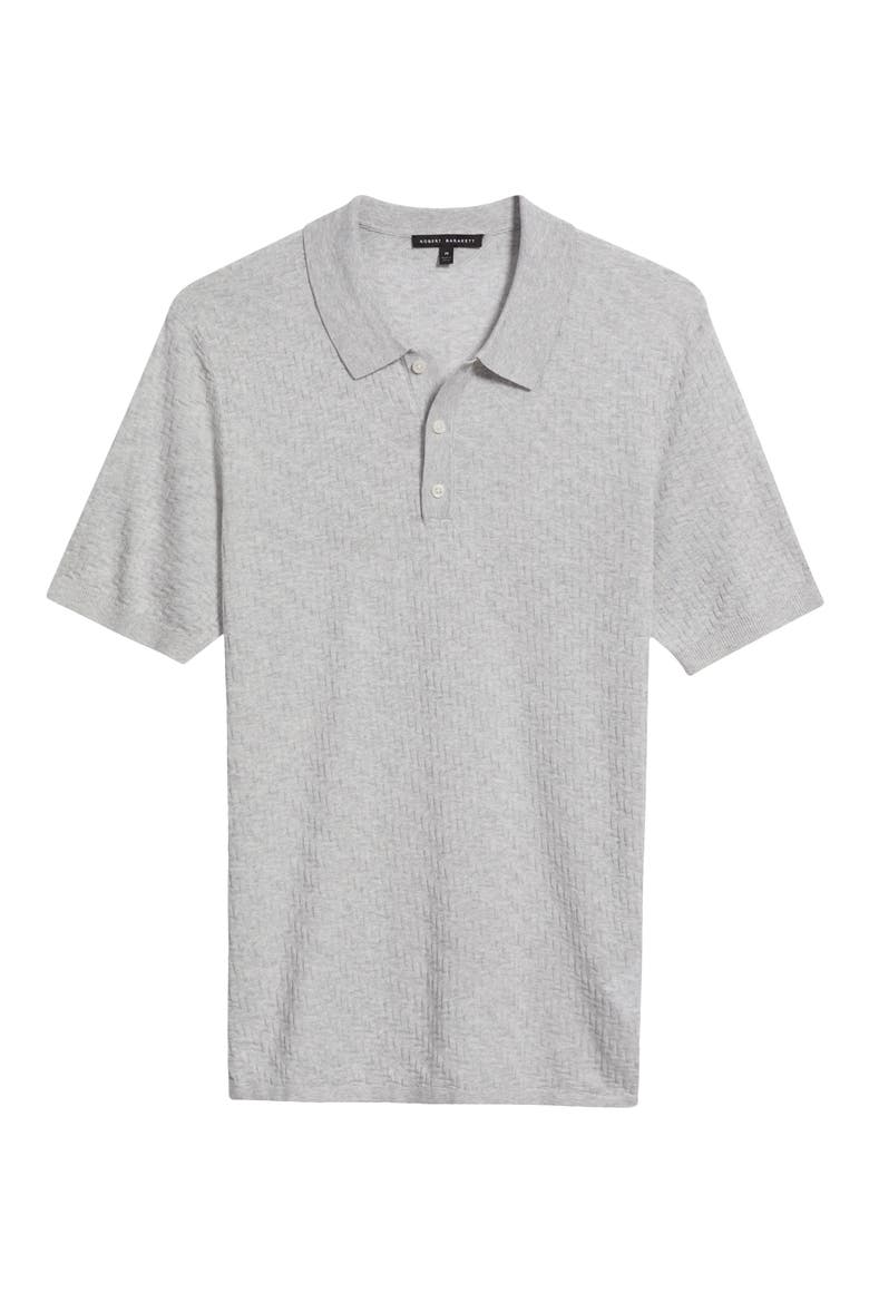 Skelling Textured Polo Sweater, Alternate, color, DOVE GREY