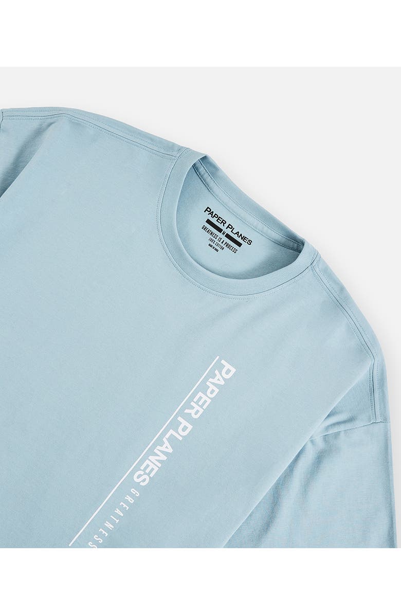PAPER PLANES Let Me Be Great Graphic T-Shirt, Alternate, color, Light Blue