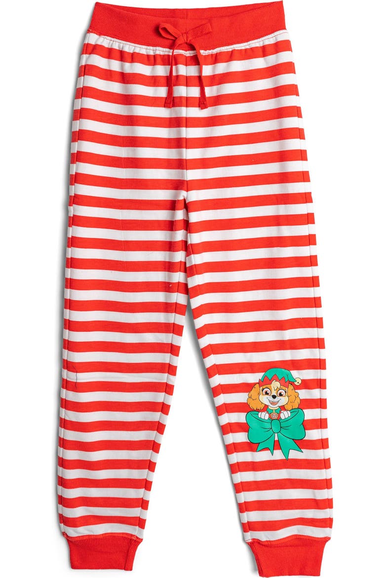 Fleece Sweatshirt and Pants Set, Alternate, color, Red and White Stripe