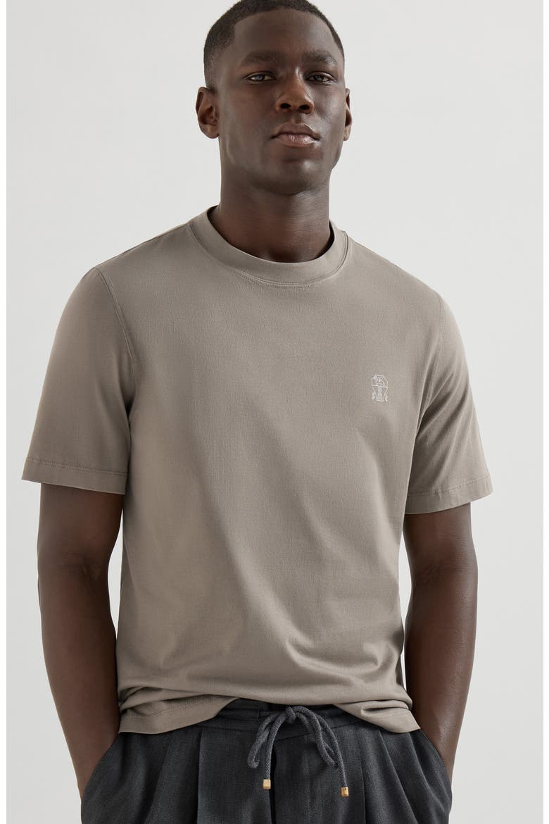 Jersey T-shirt with logo, Alternate, color, Khaki