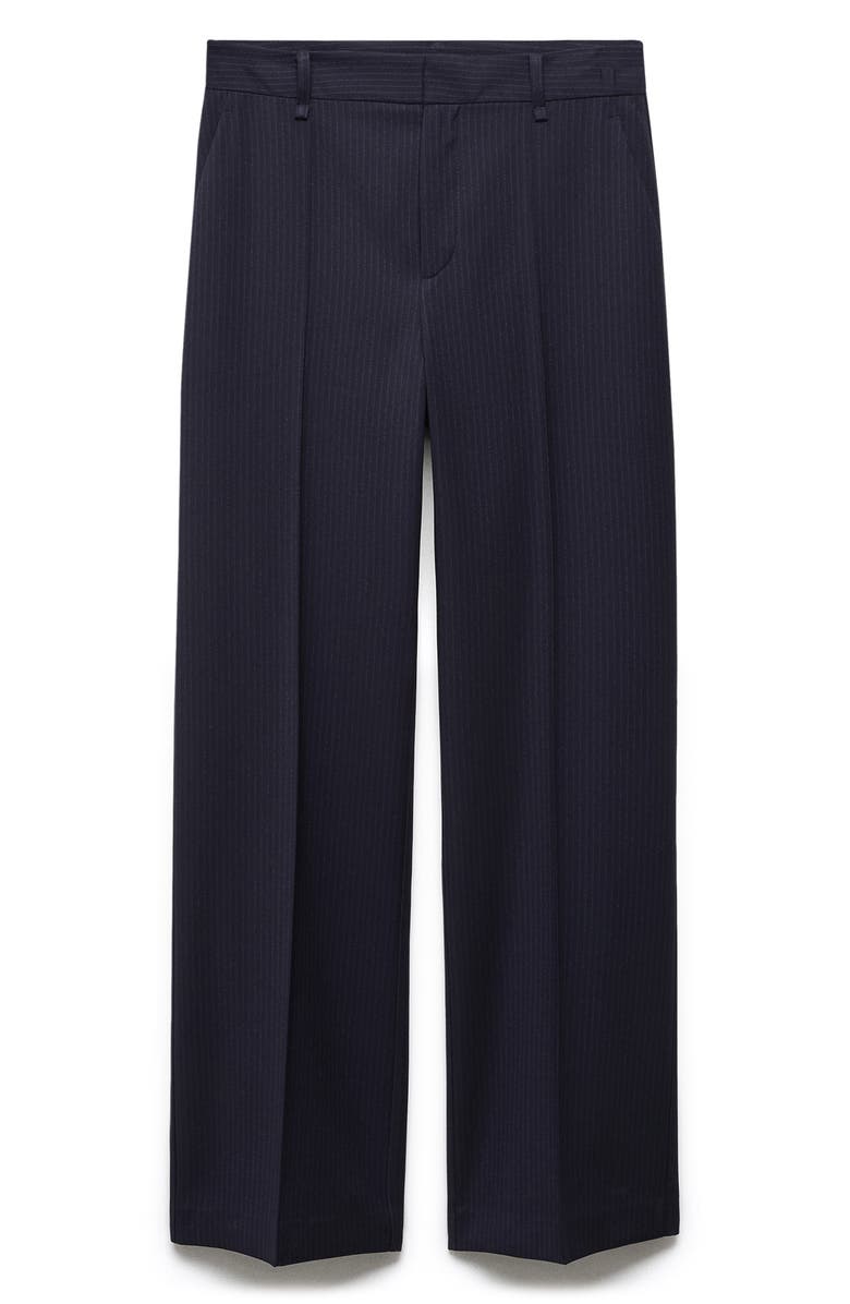 MANGO Pinstripe Straight Leg Pants, Alternate, color, 