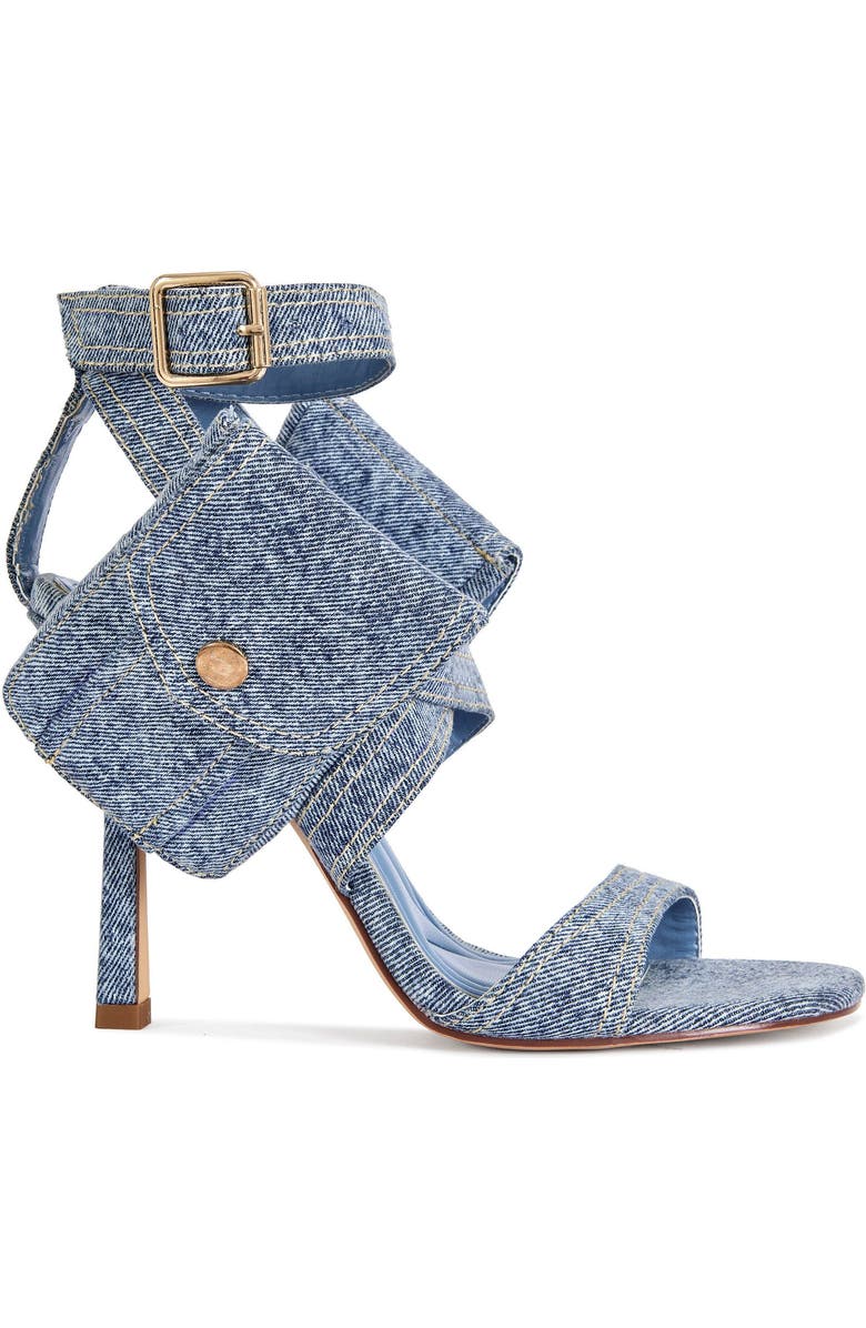 AZALEA WANG Kershaw Stiletto Sandal, Main, color, Denim