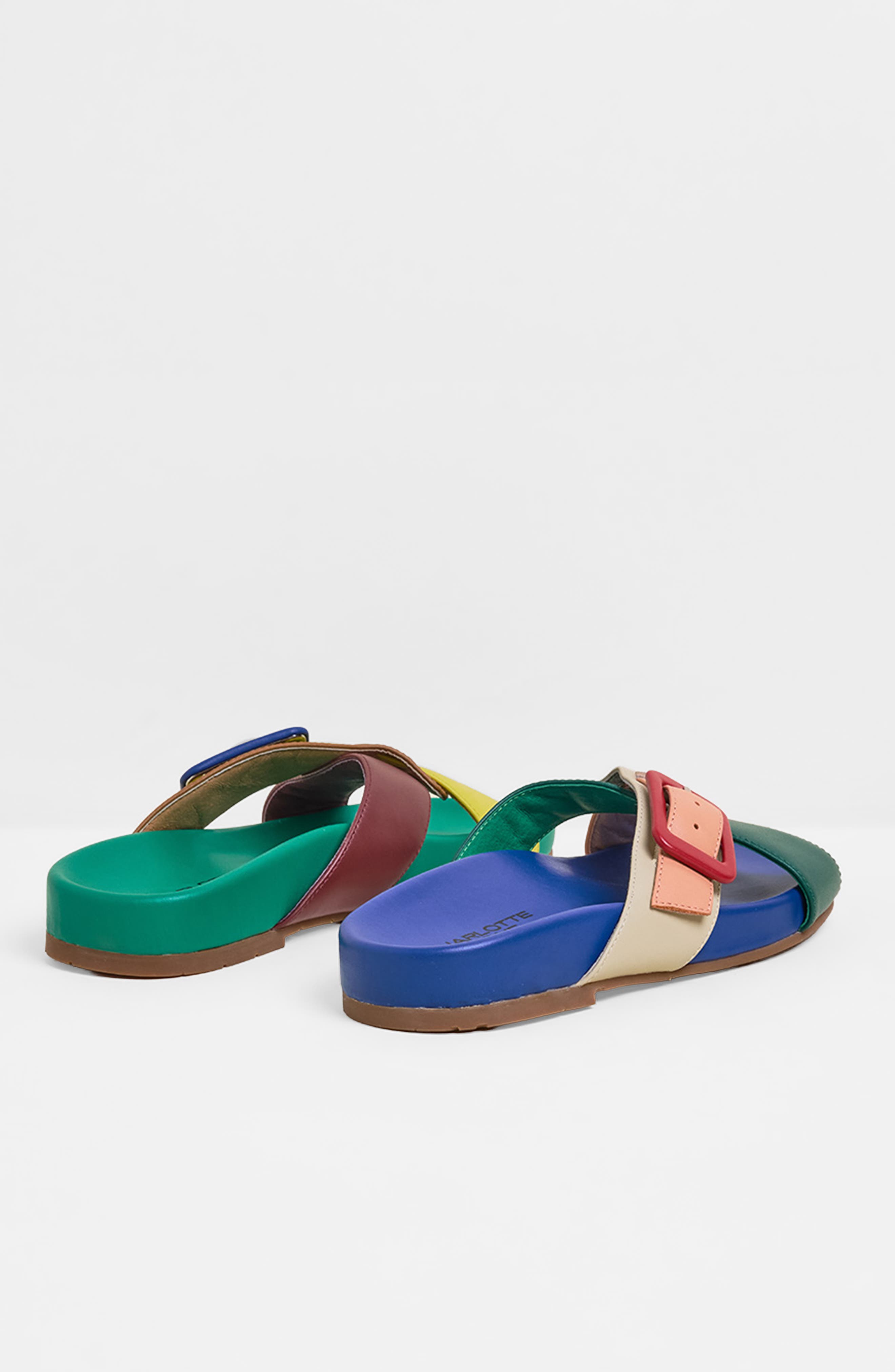 Charlotte Stone Sylas Mismatch Crossover Slide Sandal, Alternate, color, Kingston