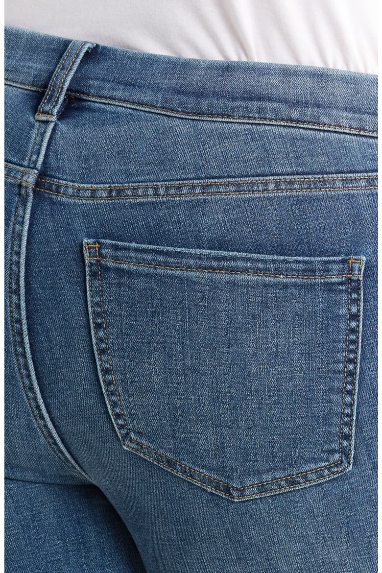 Gia Glider Exposed Button Crop Flare Jeans, Alternate, color, NEOLA