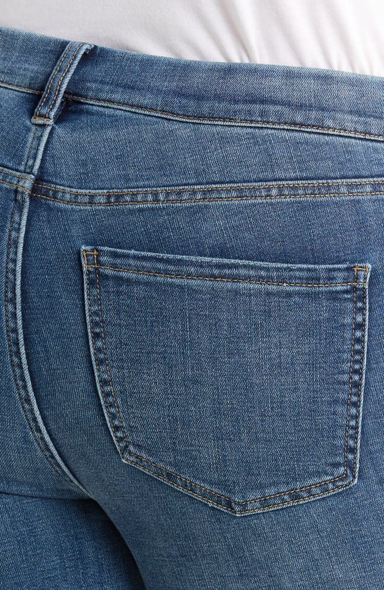 Liverpool Los Angeles Gia Glider Exposed Button Crop Flare Jeans, Alternate, color, Neola