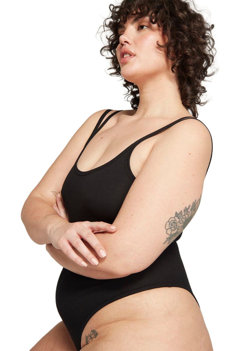 The Organic Cotton Classic Bodysuit, Alternate, color, Black