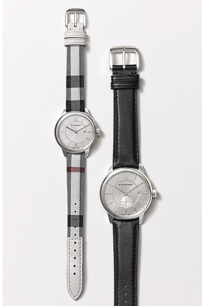 Textured Dial Watch, 40mm, Alternate, color, BLACK