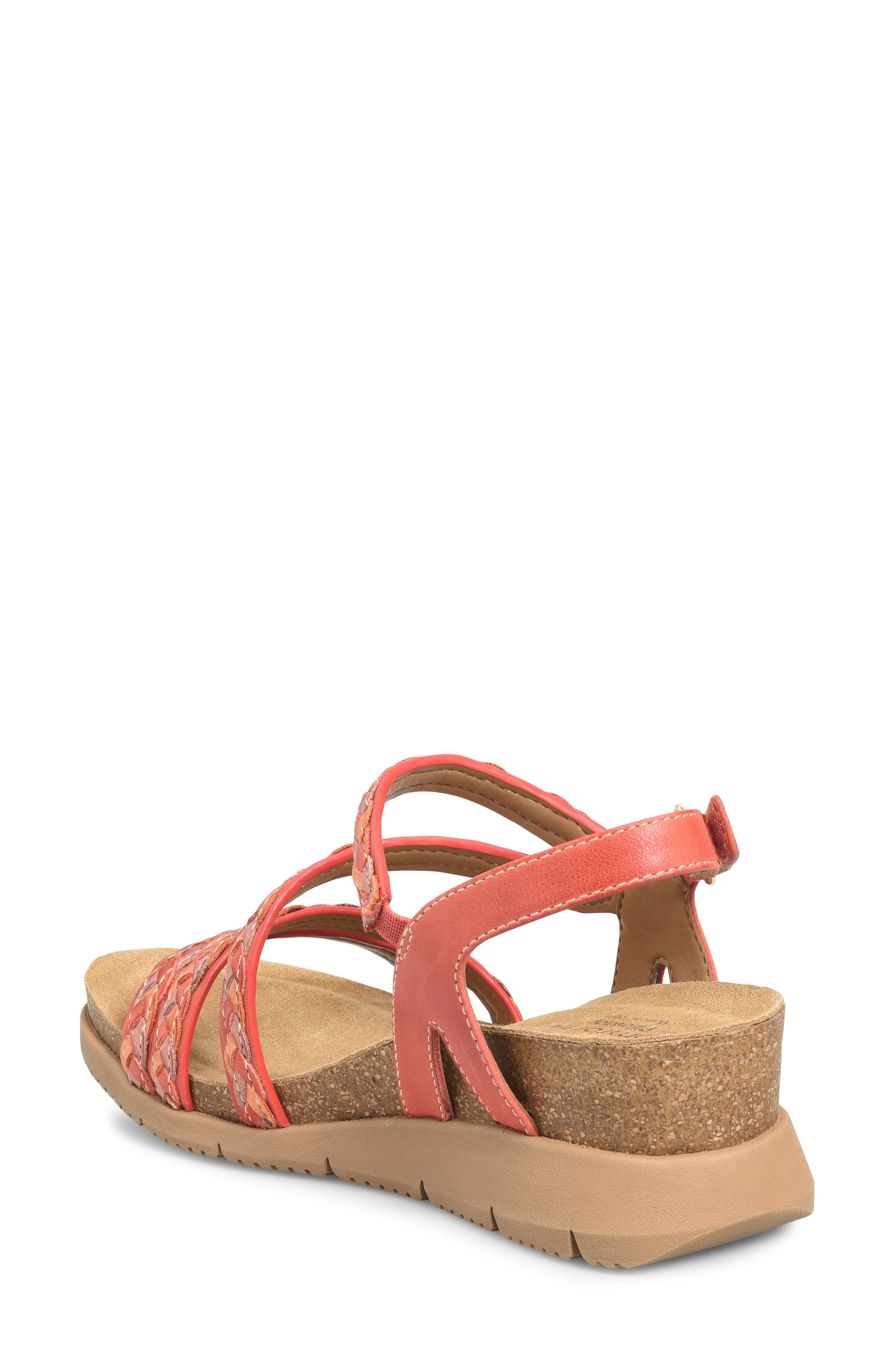Comfortiva Silvia Wedge Sandal, Alternate, color, Tomato Multi