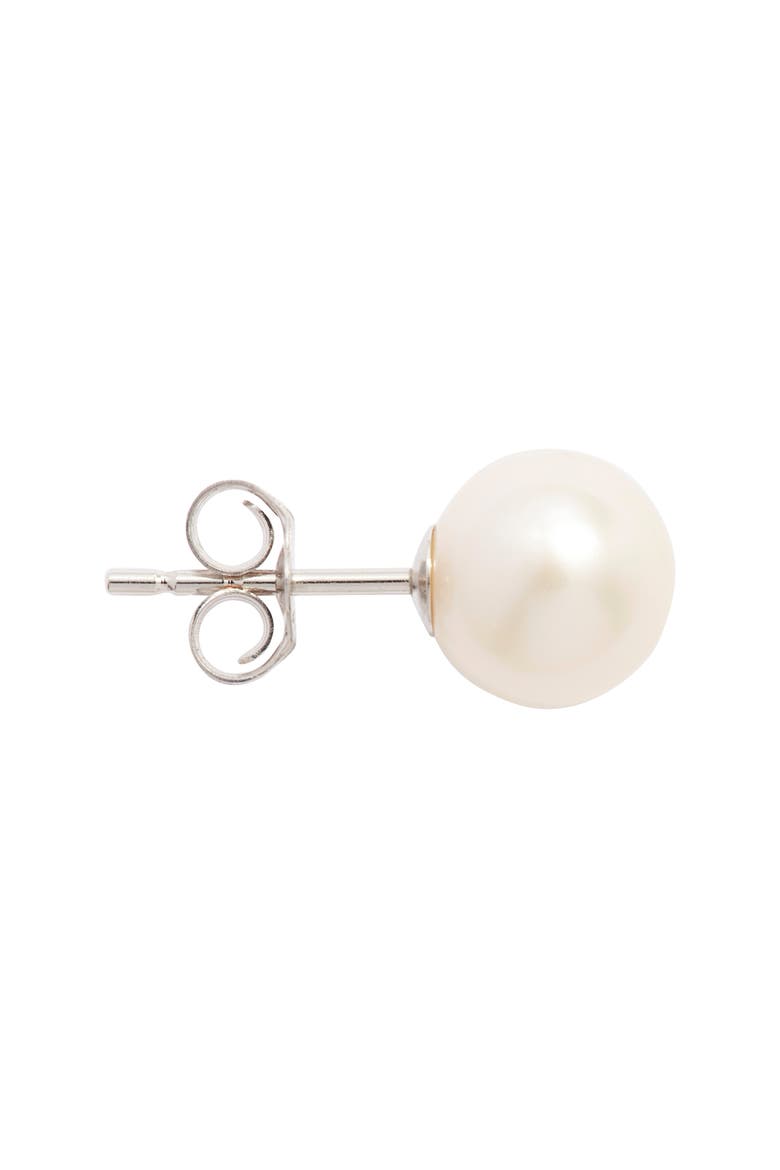 Freshwater Pearl Stud Earrings, Alternate, color, WHITE- 14K WHITE GOLD