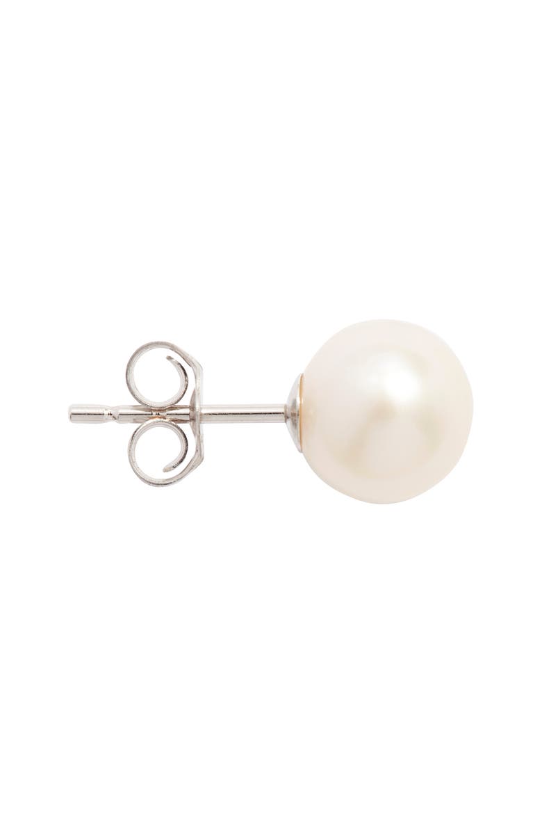 Nordstrom Freshwater Pearl Stud Earrings, Alternate, color, White- 14K White Gold