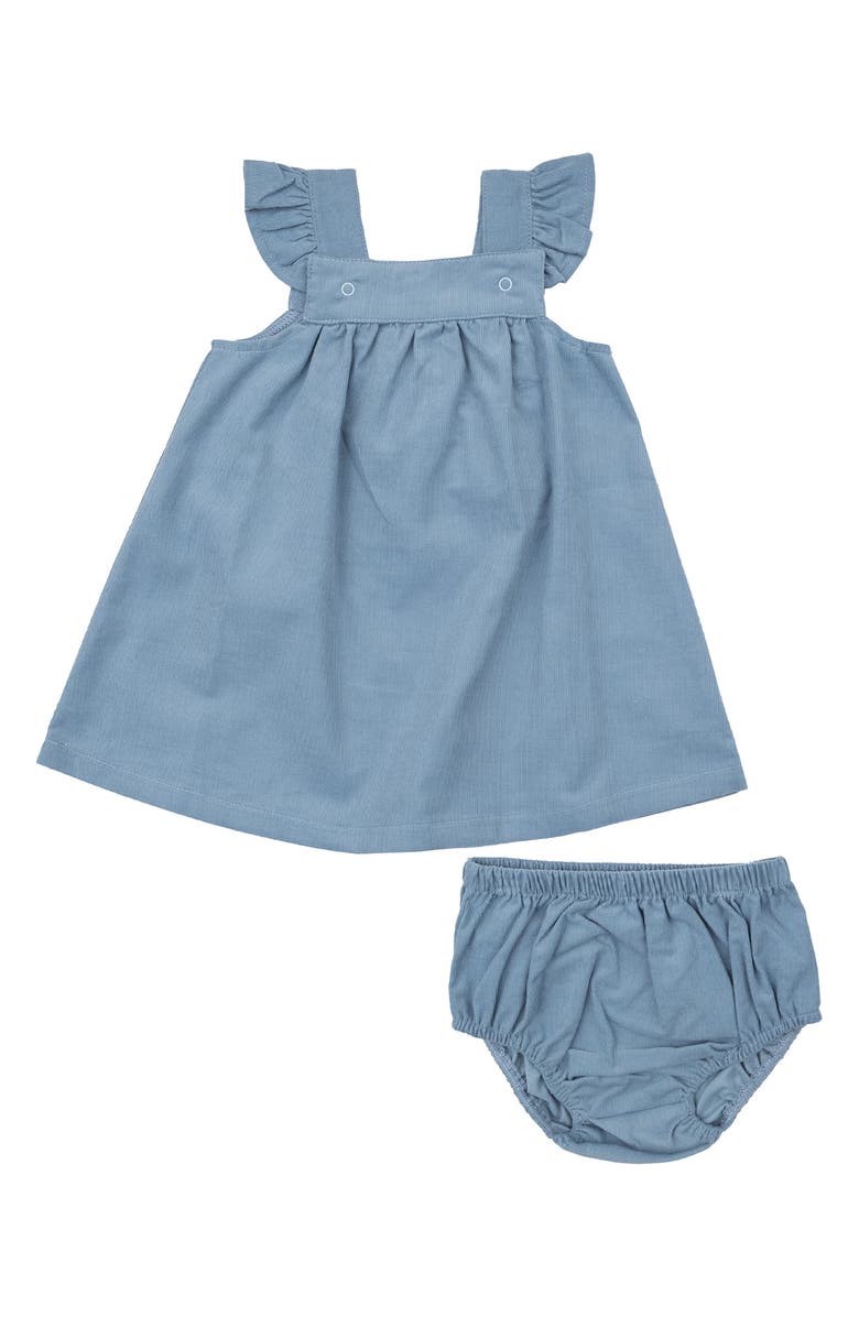 Angel Dear Corduroy Jumper Dress & Bloomers, Main, color, Blue