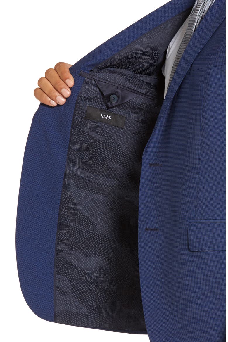 Trim Fit Solid Wool Suit, Alternate, color, BRIGHT BLUE