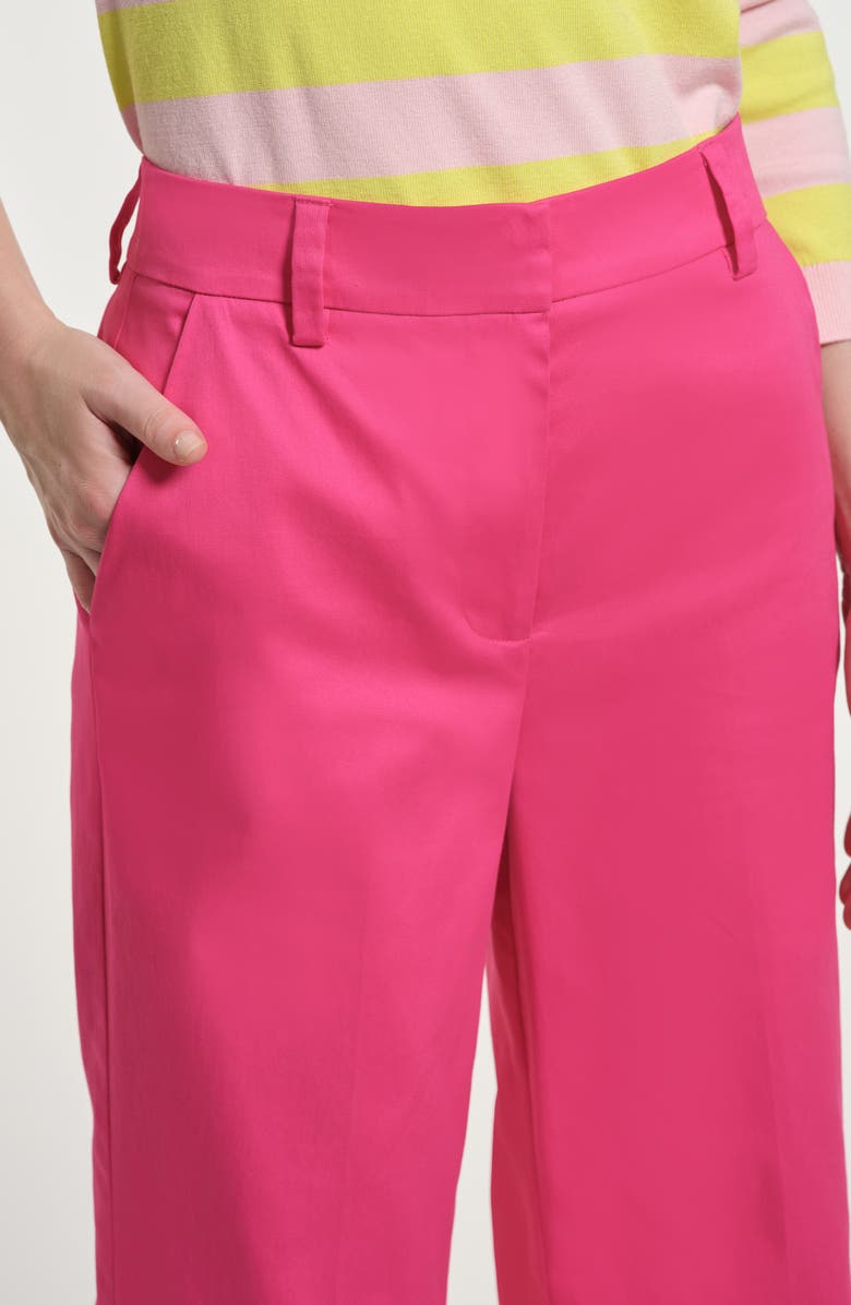 Isaac Mizrahi New York Sateen Pants, Alternate, color, Fuchsia