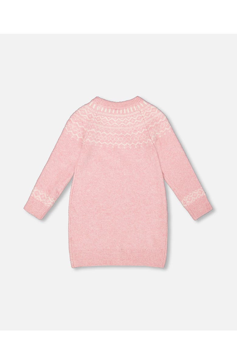 Deux par Deux Knitted Dress with Norvegian Jacquard, Alternate, color, Dusty Pink