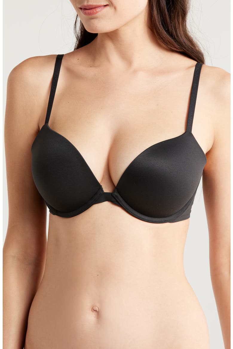 Push-Up Plunge Bra, Main, color, BLACK