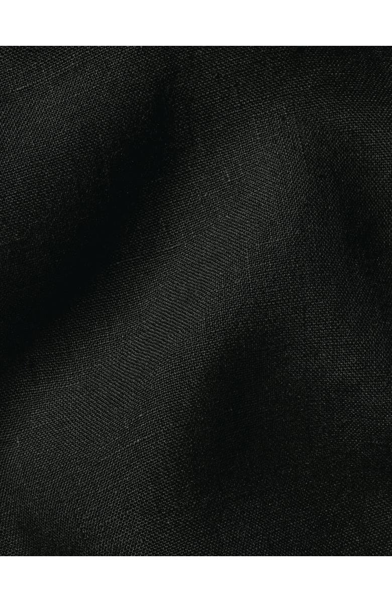 Charles Tyrwhitt Plain Pure Linen Shirt, Alternate, color, Black