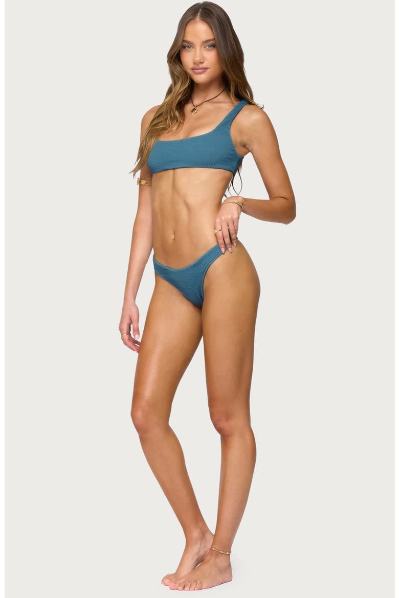 Oasis Scrunch Bikini Top, Alternate, color, BLUE