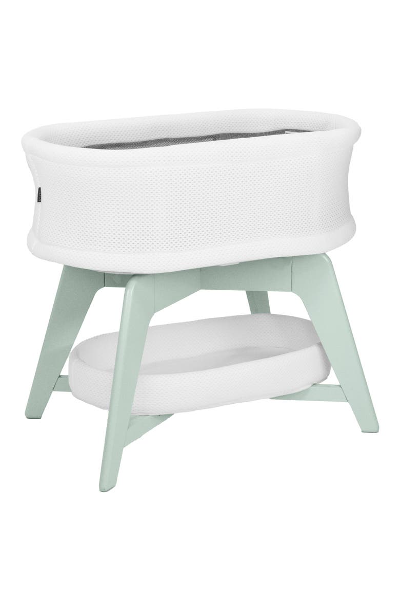 TrüBliss™ Evi Smart Bassinet, Main, color, WHITE ON MINT