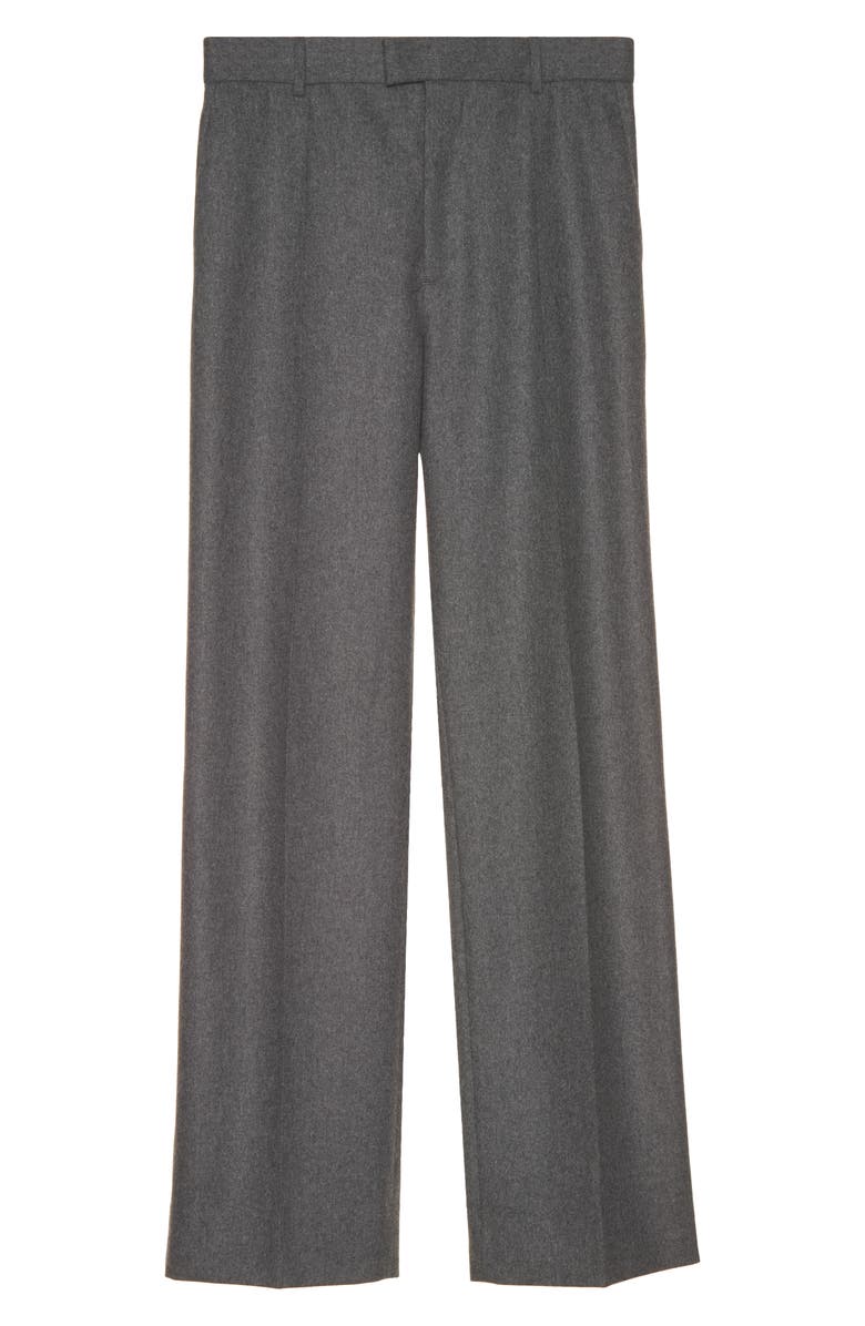 Bottega Veneta Regular Fit Lightweight Wool Flannel Pants, Alternate, color, 1962 Grey Melange