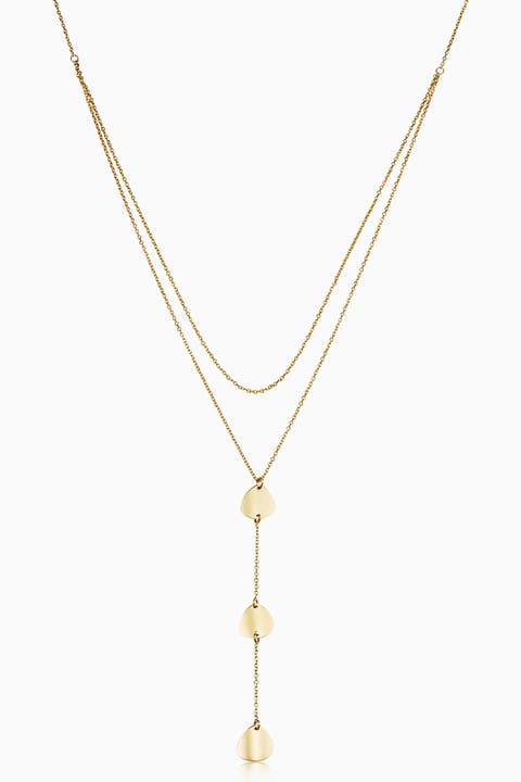 14K Yellow Gold Botticelli Drop Necklace