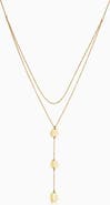 Oradina 14K Yellow Gold Botticelli Drop Necklace