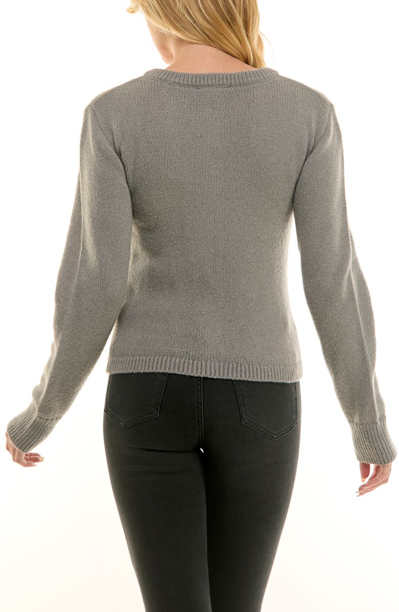 Socialite Button Front Cardigan, Alternate, color, Heather Grey